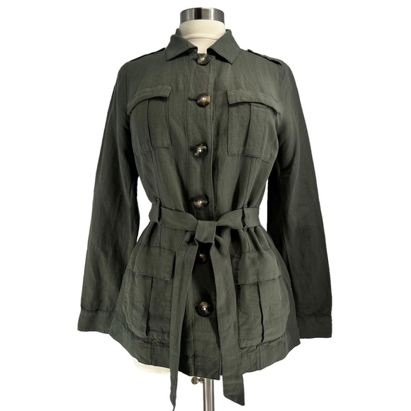 J.JILL Linen & Rayon Safari Jacket S - Picture 3 of 9